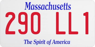 MA license plate 290LL1