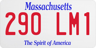 MA license plate 290LM1