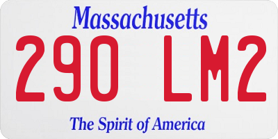 MA license plate 290LM2
