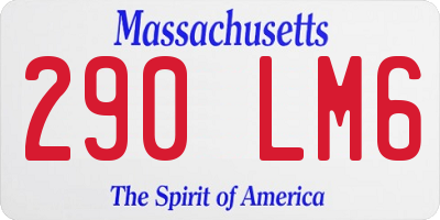 MA license plate 290LM6