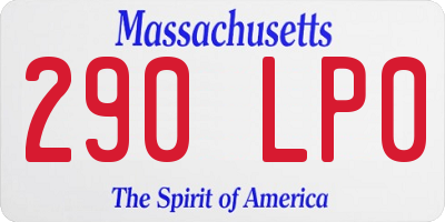 MA license plate 290LP0