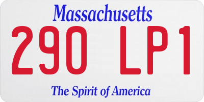 MA license plate 290LP1