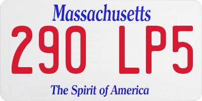 MA license plate 290LP5