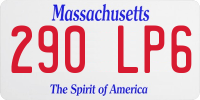 MA license plate 290LP6