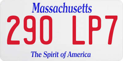 MA license plate 290LP7