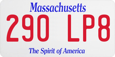 MA license plate 290LP8