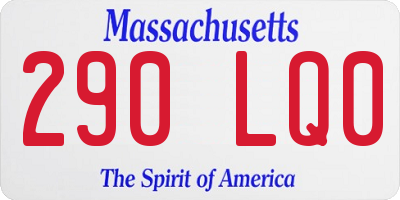 MA license plate 290LQ0