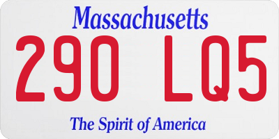 MA license plate 290LQ5
