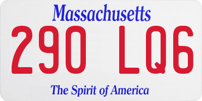 MA license plate 290LQ6