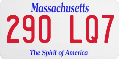 MA license plate 290LQ7