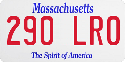 MA license plate 290LR0