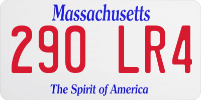 MA license plate 290LR4