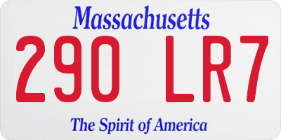 MA license plate 290LR7