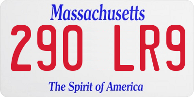 MA license plate 290LR9