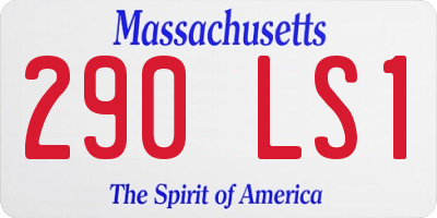 MA license plate 290LS1