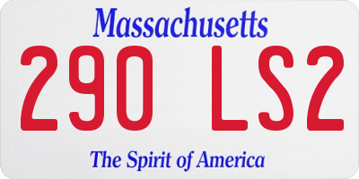 MA license plate 290LS2