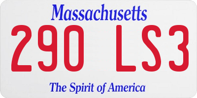 MA license plate 290LS3