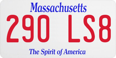 MA license plate 290LS8
