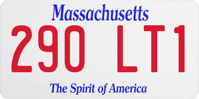 MA license plate 290LT1