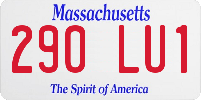 MA license plate 290LU1