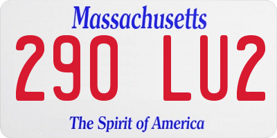 MA license plate 290LU2