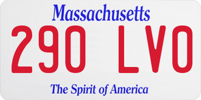 MA license plate 290LV0