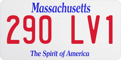 MA license plate 290LV1