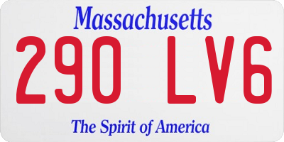MA license plate 290LV6