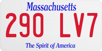 MA license plate 290LV7