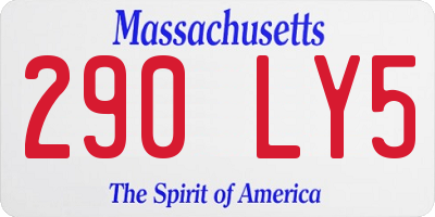 MA license plate 290LY5