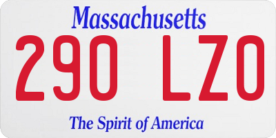 MA license plate 290LZ0