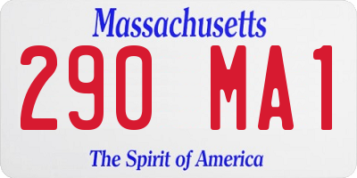 MA license plate 290MA1