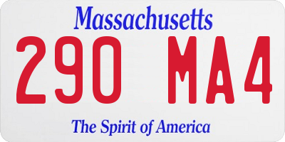 MA license plate 290MA4
