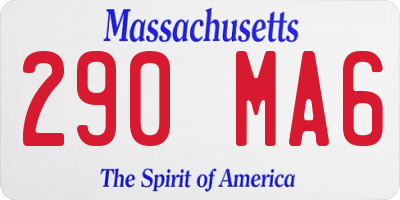 MA license plate 290MA6