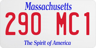 MA license plate 290MC1