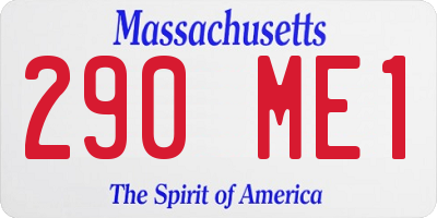 MA license plate 290ME1