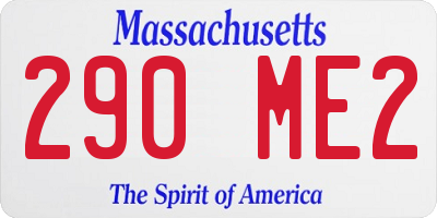 MA license plate 290ME2