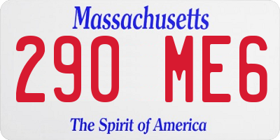 MA license plate 290ME6