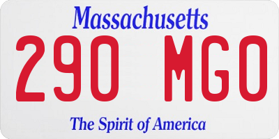 MA license plate 290MG0