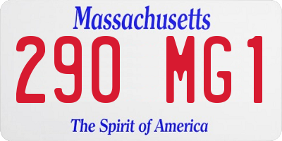 MA license plate 290MG1