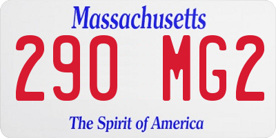 MA license plate 290MG2