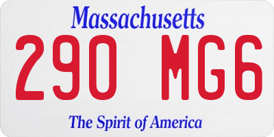 MA license plate 290MG6