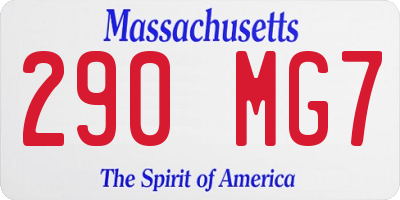 MA license plate 290MG7