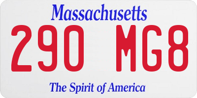 MA license plate 290MG8