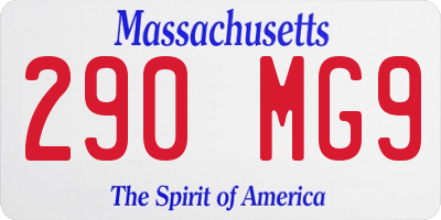 MA license plate 290MG9