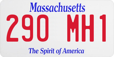 MA license plate 290MH1