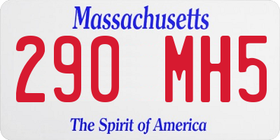 MA license plate 290MH5