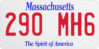 MA license plate 290MH6