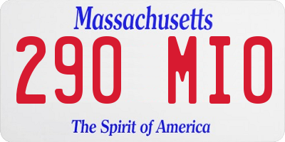 MA license plate 290MI0