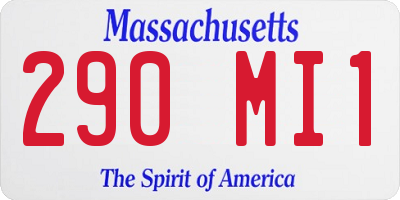 MA license plate 290MI1